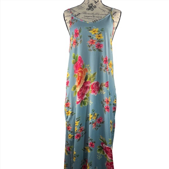 Floral Sleeveless Maxi Dress - Picture 1 of 11